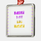 Paarse en gele Hakuna Matata Baby Kinderen G Metalen Ornament (Links)