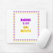 Paarse en gele Hakuna Matata Baby Kinderen G Muismat (Met muis)