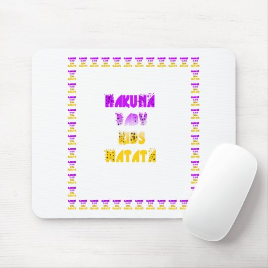 Paarse en gele Hakuna Matata Baby Kinderen G Muismat (Met muis)