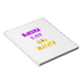 Paarse en gele Hakuna Matata Baby Kinderen G Notitieblok (Schuin)