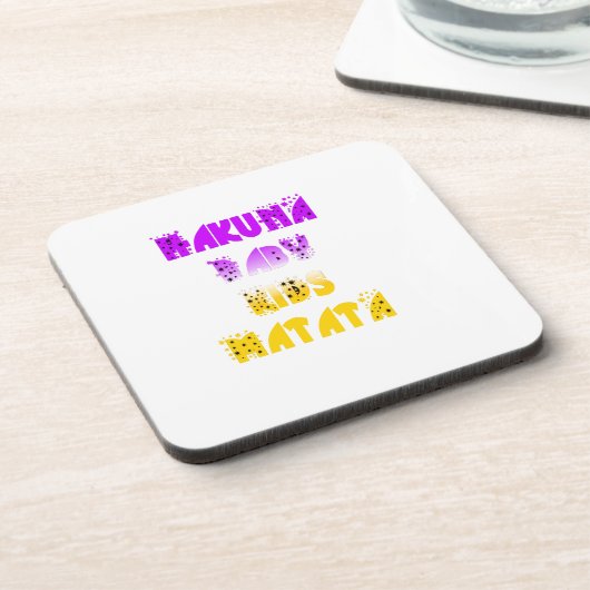 Paarse en gele Hakuna Matata Baby Kinderen G Onderzetter (Linkerzijde)