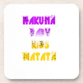 Paarse en gele Hakuna Matata Baby Kinderen G Onderzetter (Voorkant)