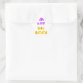 Paarse en gele Hakuna Matata Baby Kinderen G Ster Sticker (Tas)
