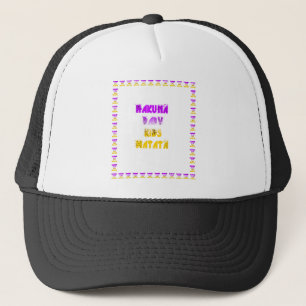 Paarse en gele Hakuna Matata Baby Kinderen G Trucker Pet