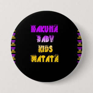 Paarse en gele Hakuna Matata Baby Kinderen Gifts a Button