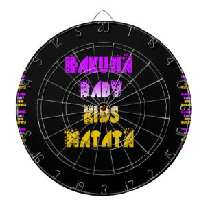 Paarse en gele Hakuna Matata Baby Kinderen Gifts a Dartbord