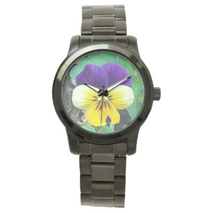 Paarse en gele horloge