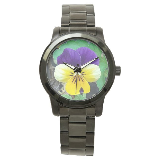 Paarse en gele horloge (Voorkant)