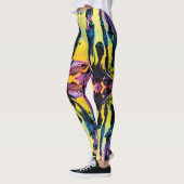 Paarse en gele interstellaire galactische implosie leggings (Links)
