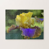 Paarse en gele Iris Puzzle Legpuzzel (Horizontaal)