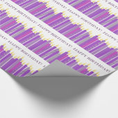 Paarse en gele kaarsmeisjes cadeaupapier (Hoek)