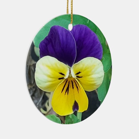 Paarse en gele keramische decoratie (Rechts)