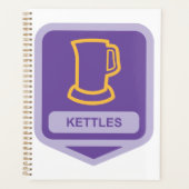 Paarse en gele ketels icoon planner (Voorkant)