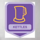 Paarse en gele ketels icoon poster (Voorkant)