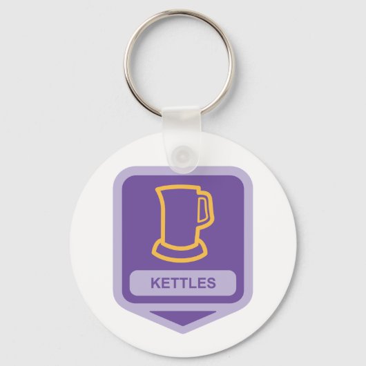 Paarse en gele ketels icoon sleutelhanger (Voorkant)