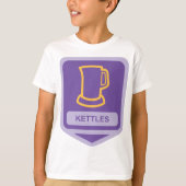 Paarse en gele ketels icoon t-shirt (Voorkant)