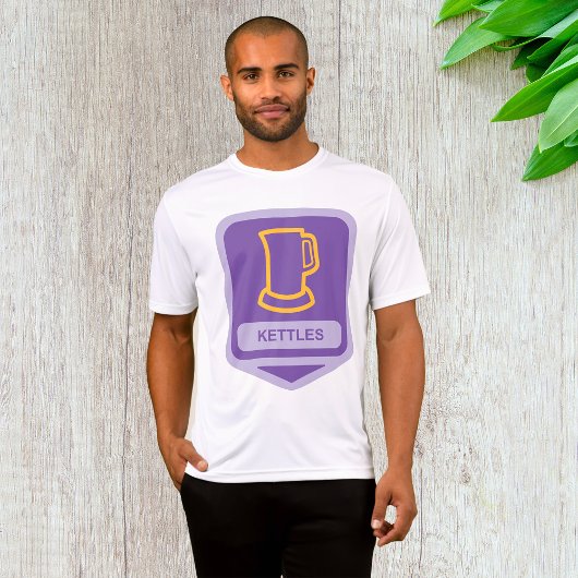 Paarse en gele ketels icoon t-shirt