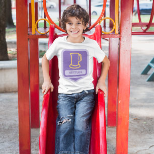 Paarse en gele ketels icoon t-shirt