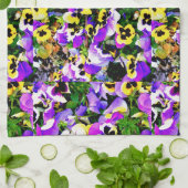 paarse en gele keukenhanddoek (Gevouwen)