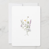 Paarse en gele kleine in bloei Baby shower Kaart (Achterkant)