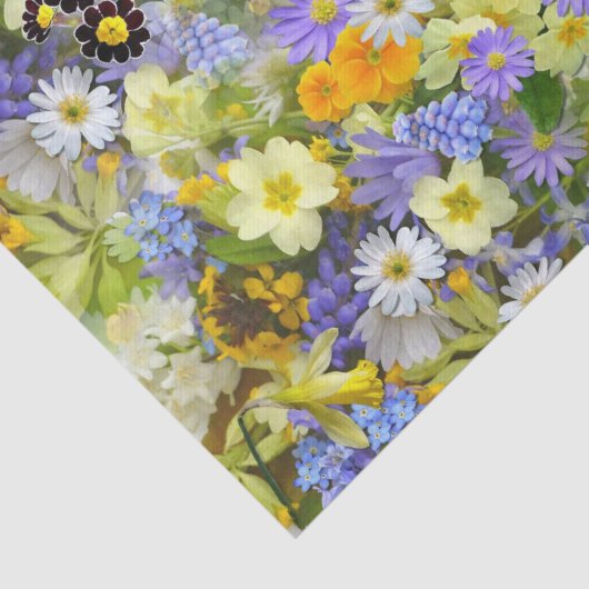 Paarse en Gele Landbouwers Tissuepapier (Detail)