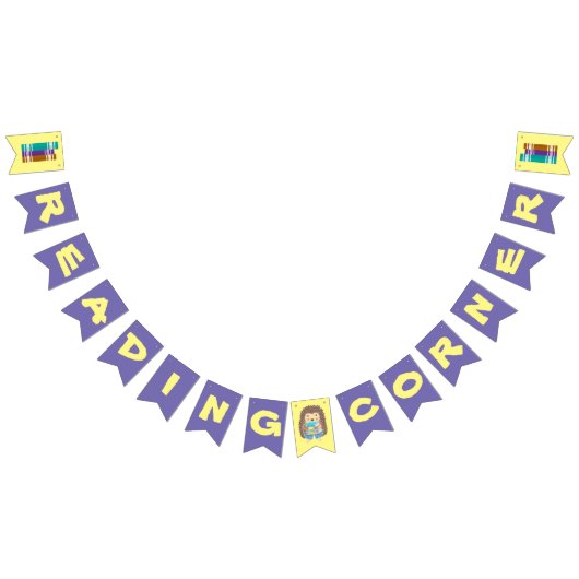 Paarse en gele leeshoek banner (Alle)