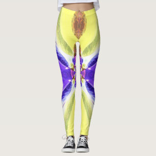 Paarse en gele Leggings