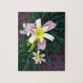 Paarse en gele Lily Puzzle Legpuzzel (Verticaal)