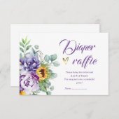 Paarse en gele luier Raffle Kaart (Voorkant / Achterkant)