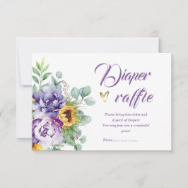 Paarse en Gele Luierraffle Kaart