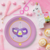 Paarse en gele orchidee papier Borden Papieren Bordje (Feest)