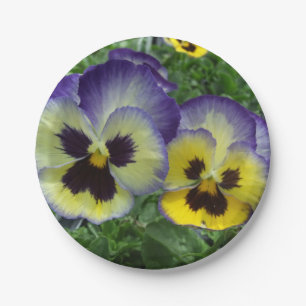 , Paarse en Gele Pansies, Douane, Huwelijk Papieren Bordje