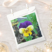 Paarse en gele Pansy Bedankzakje (Geknipt)
