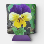 Paarse en gele Pansy Blikjeskoeler (Achterkant)