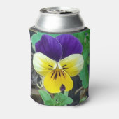 Paarse en gele Pansy Blikjeskoeler (Blikje Achterkant)