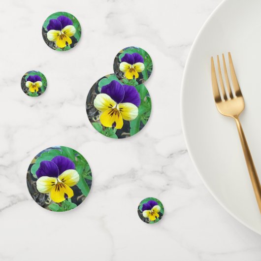 Paarse en gele Pansy Confetti (Groep)