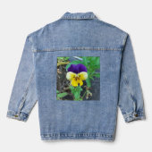 Paarse en gele Pansy Denim Jacket (Achterkant)