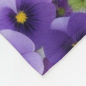 Paarse en gele Pansy Flowers Fleece Deken (Hoek)