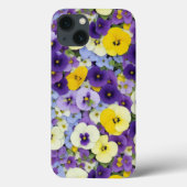 Paarse en gele Pansy Flowers Telefoon Case (Achterkant)
