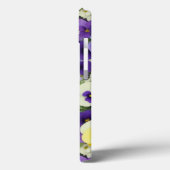 Paarse en gele Pansy Flowers Telefoon Case (Achterkant / Links)