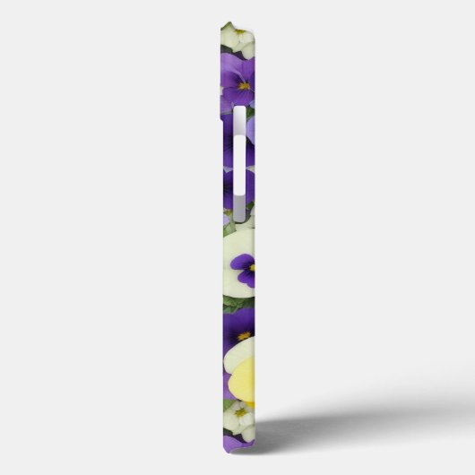 Paarse en gele Pansy Flowers Telefoon Case (Achterkant / Links)