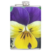 Paarse en gele Pansy Heupfles (Voorkant)