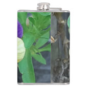 Paarse en gele Pansy Heupfles (Achterkant)