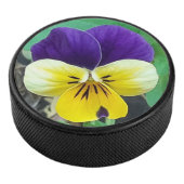 Paarse en gele Pansy Hockey Puck (3/4)