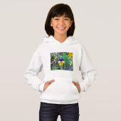 Paarse en gele Pansy Hoodie (Voorkant volledig)