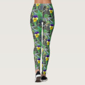 Paarse en gele Pansy Leggings (Achterkant)