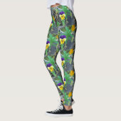 Paarse en gele Pansy Leggings (Links)