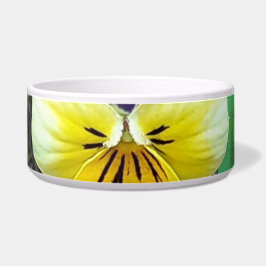 Paarse en gele Pansy Pet Bowl Voerbakje