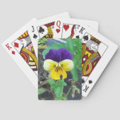 Paarse en gele Pansy Pokerkaarten (Achterkant)