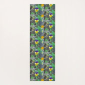 Paarse en gele Pansy Yogamat (Achterkant)
